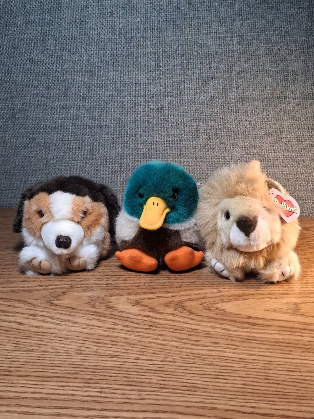 Puffkins Swibco Lot of 3 - Lancaster Lion Dillard Duck & Sherlock Hound Dog